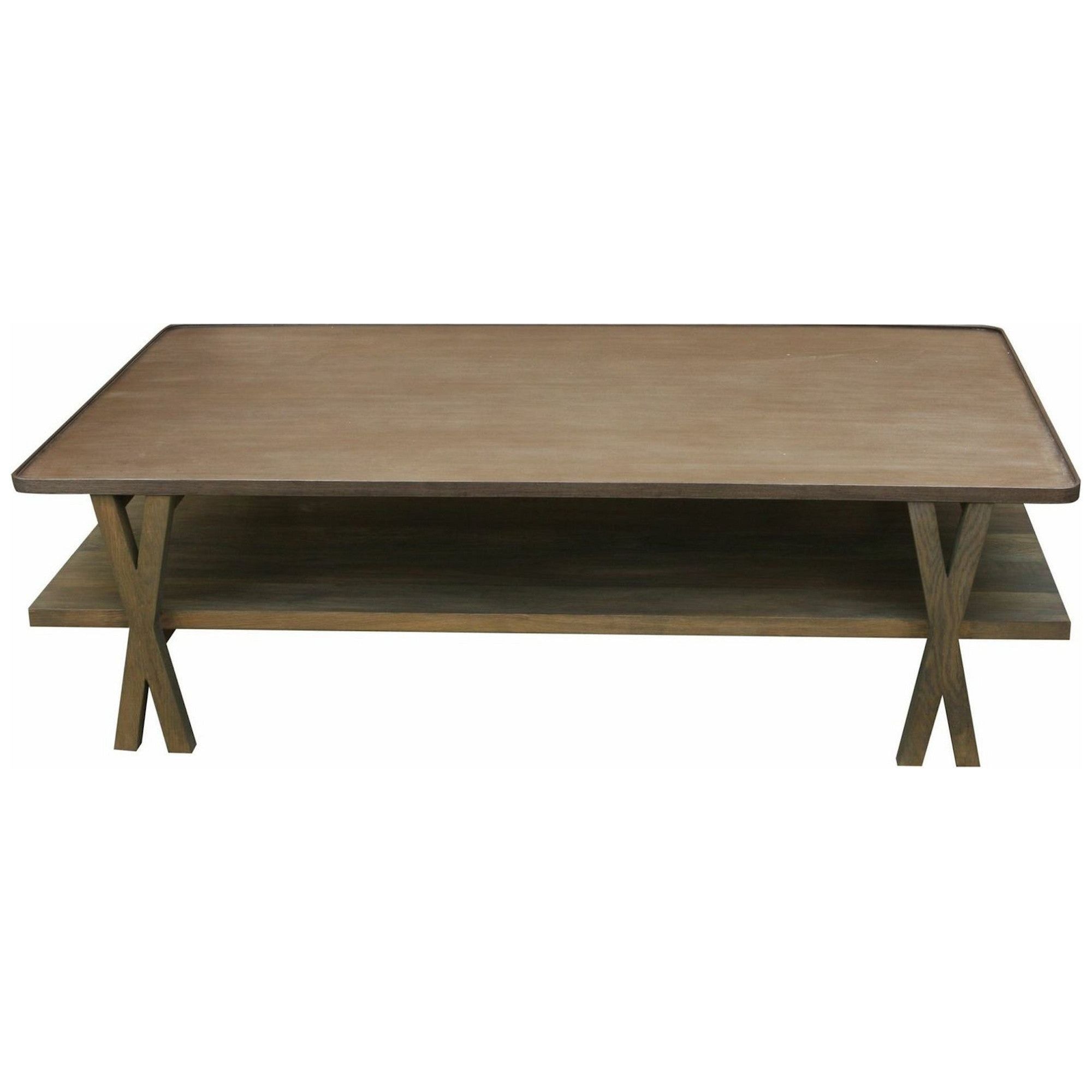 Contemporary Metal and White Oak Coffee Table