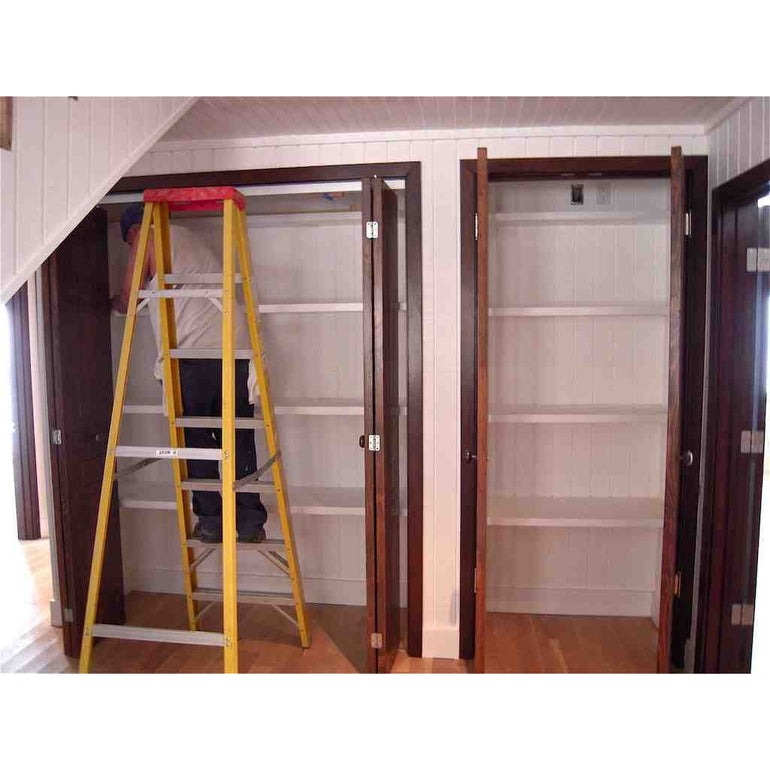 intalling the doors using Hafele top slider mounts