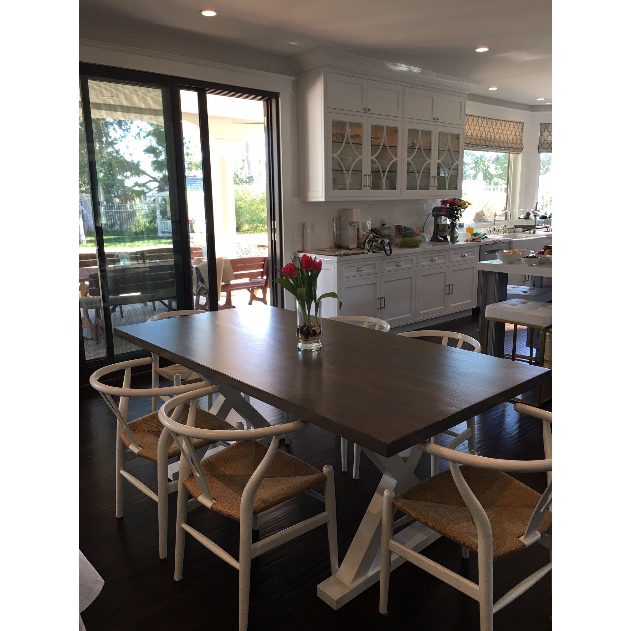 Oak and white on sale kitchen table