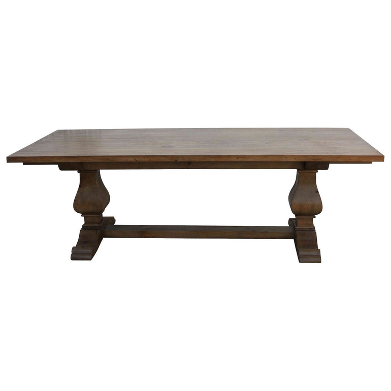 Segovia Reclaimed Wood Trestle Dining Table in Reclaimed Wood