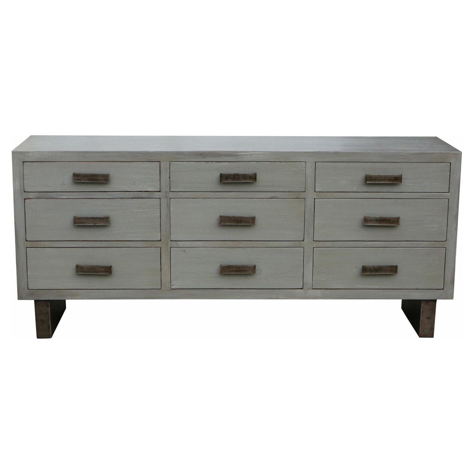 reclaimed wood and metal dresser Juno Reclaimed Wood 4-Drawer Dresser (44")