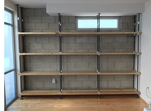 Industrial Threaded Rod and Nut Bookcase