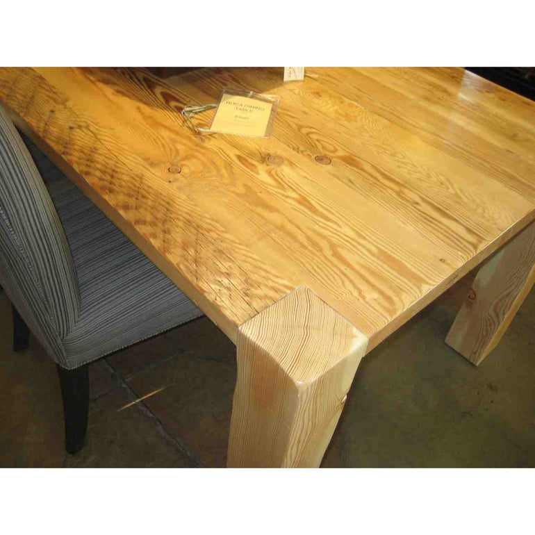 5" x 5" thick solid wood leg 