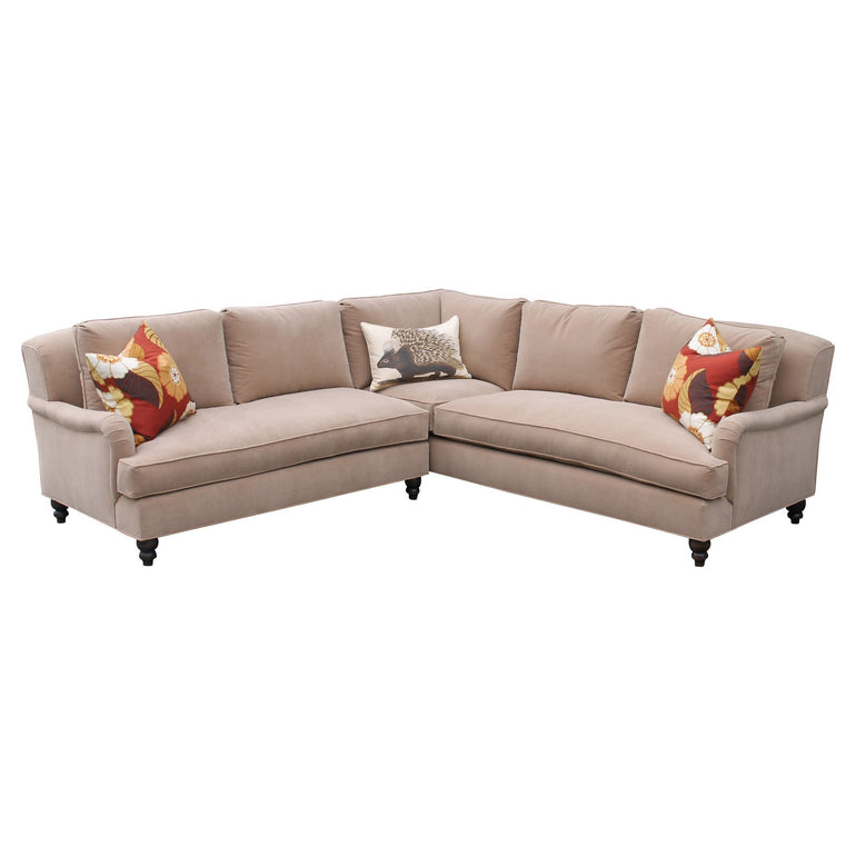 English Rolled Arm Sectional 