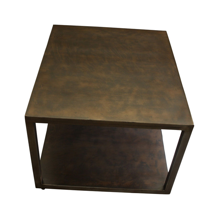 Industrial Metal Rolling Cart Coffee Table