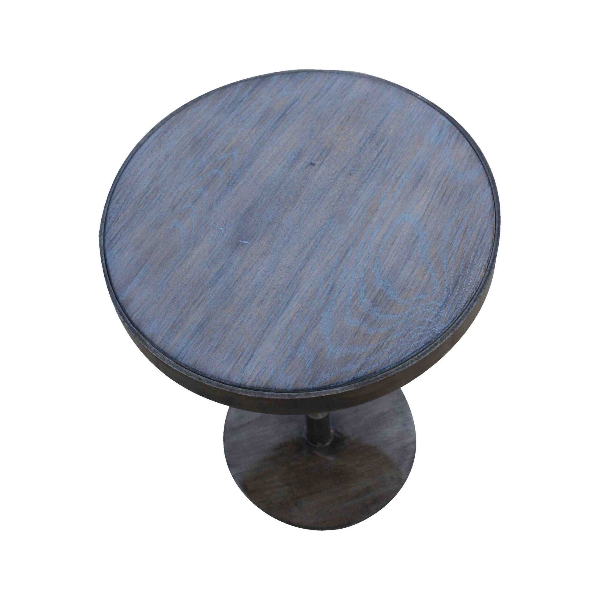 White Oak Industrial Side Table