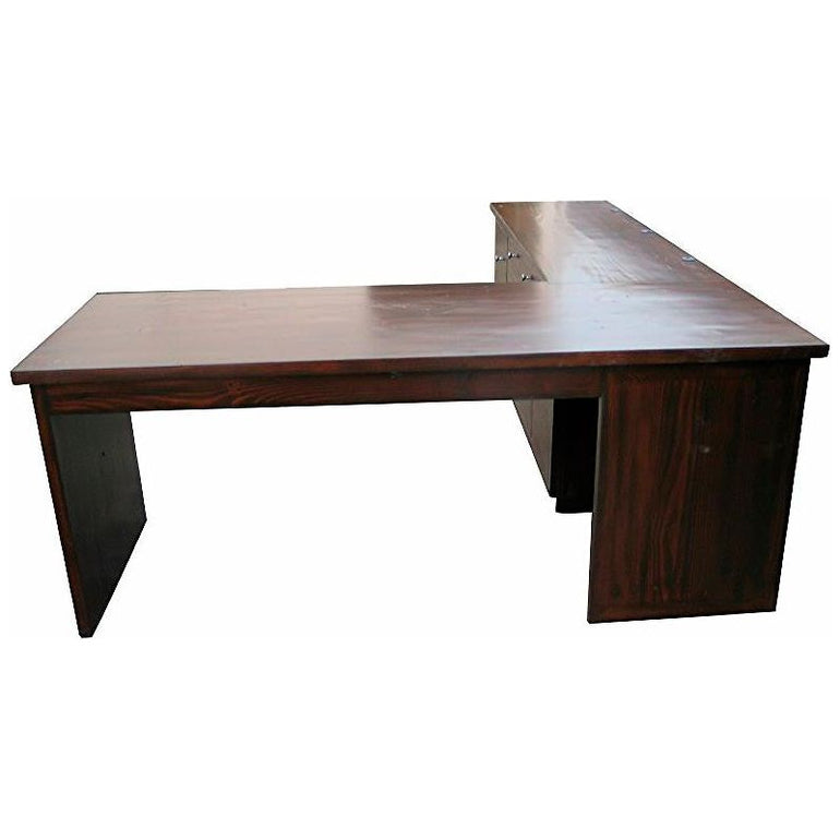 L shaped discount desk reclaimed wood