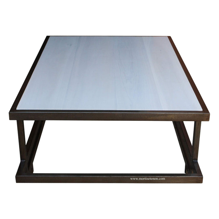 Tribecca Coffee Table with White Lacquer Top 