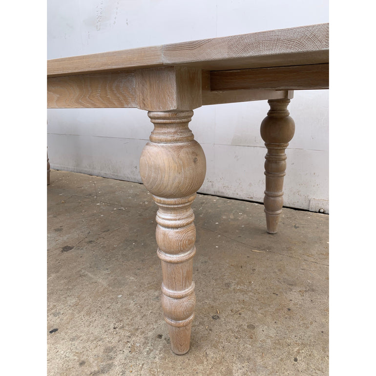solid wood white oak dining table