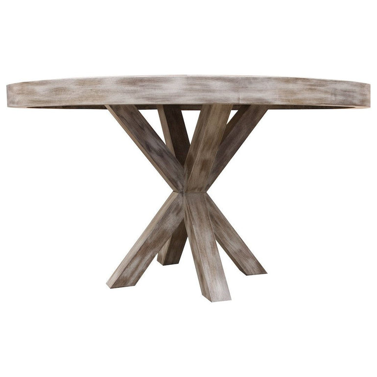 Arden Dining Table in Weathered Oak Wood