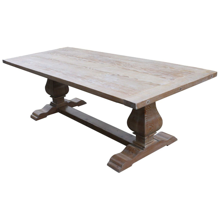 Segovia Reclaimed Wood Trestle Dining Table in Reclaimed Wood