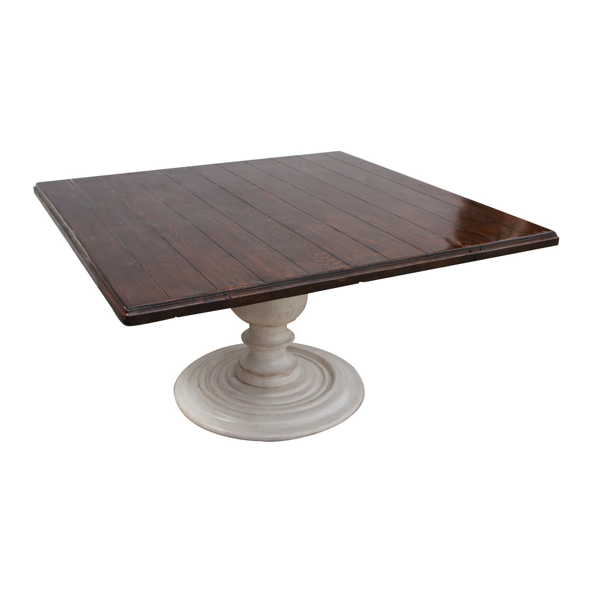 Reclaimed Wood Pedestal Dining Room Table
