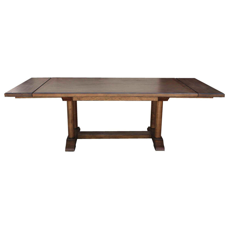 Cambria Rustic Extension Trestle Dining Table
