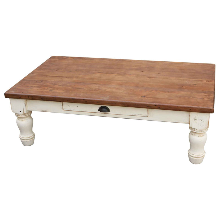 Country Farm Turned Leg Coffee Table 
