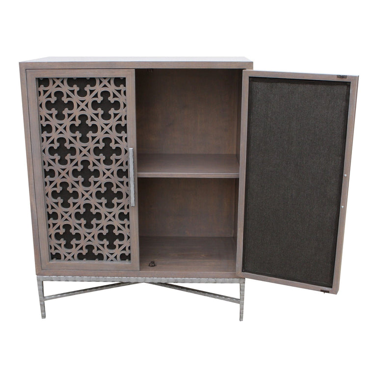 Custom Project-Media Cabinet featurning Laser Cut Panel Doors