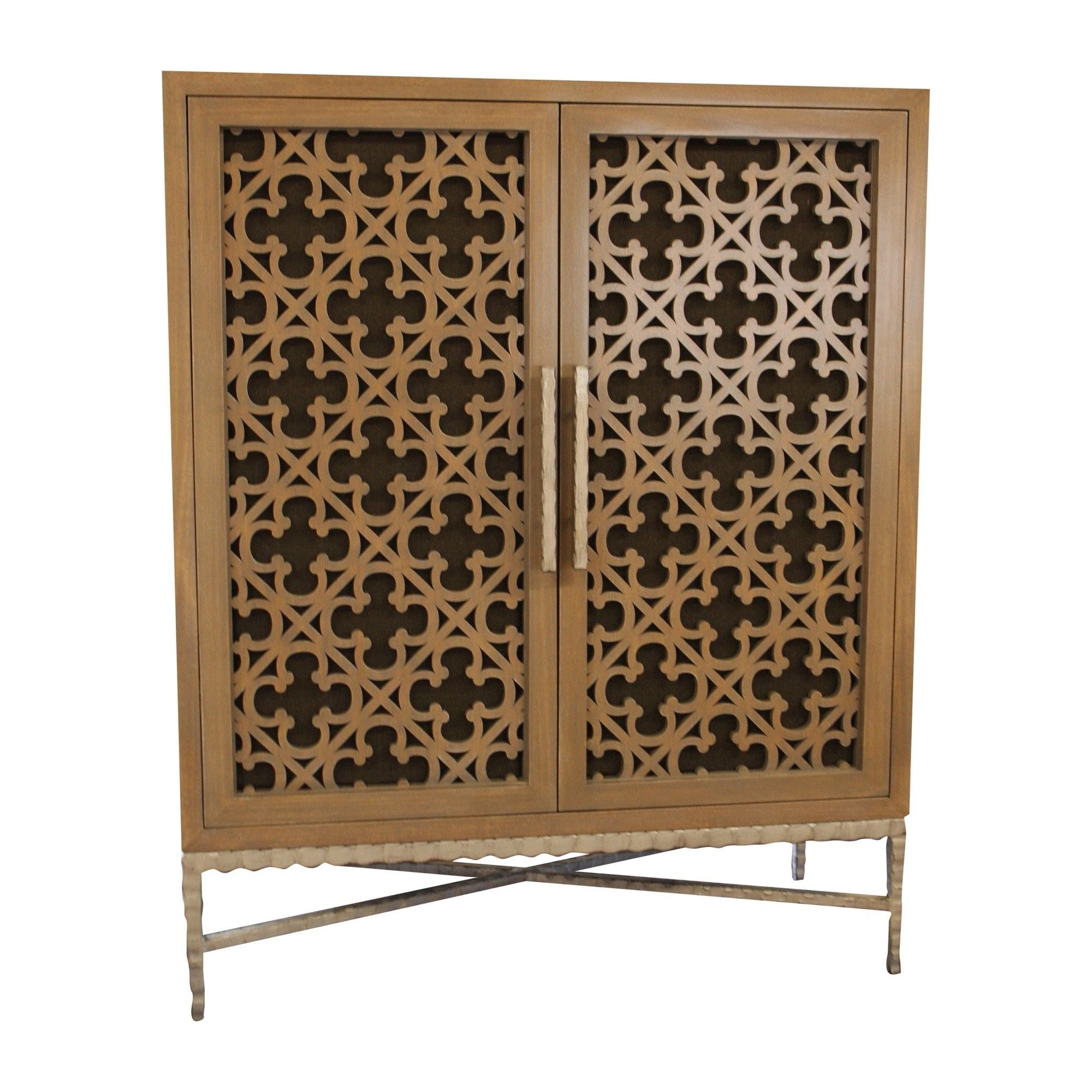 Custom Project-Media Cabinet featurning Laser Cut Panel Doors