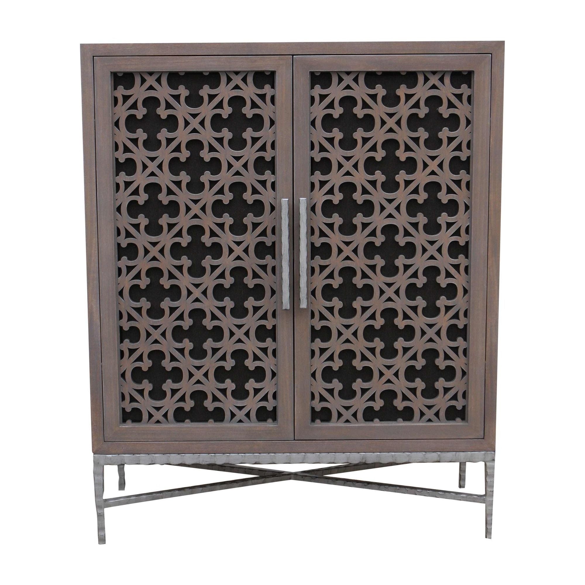 Custom Project-Media Cabinet featurning Laser Cut Panel Doors