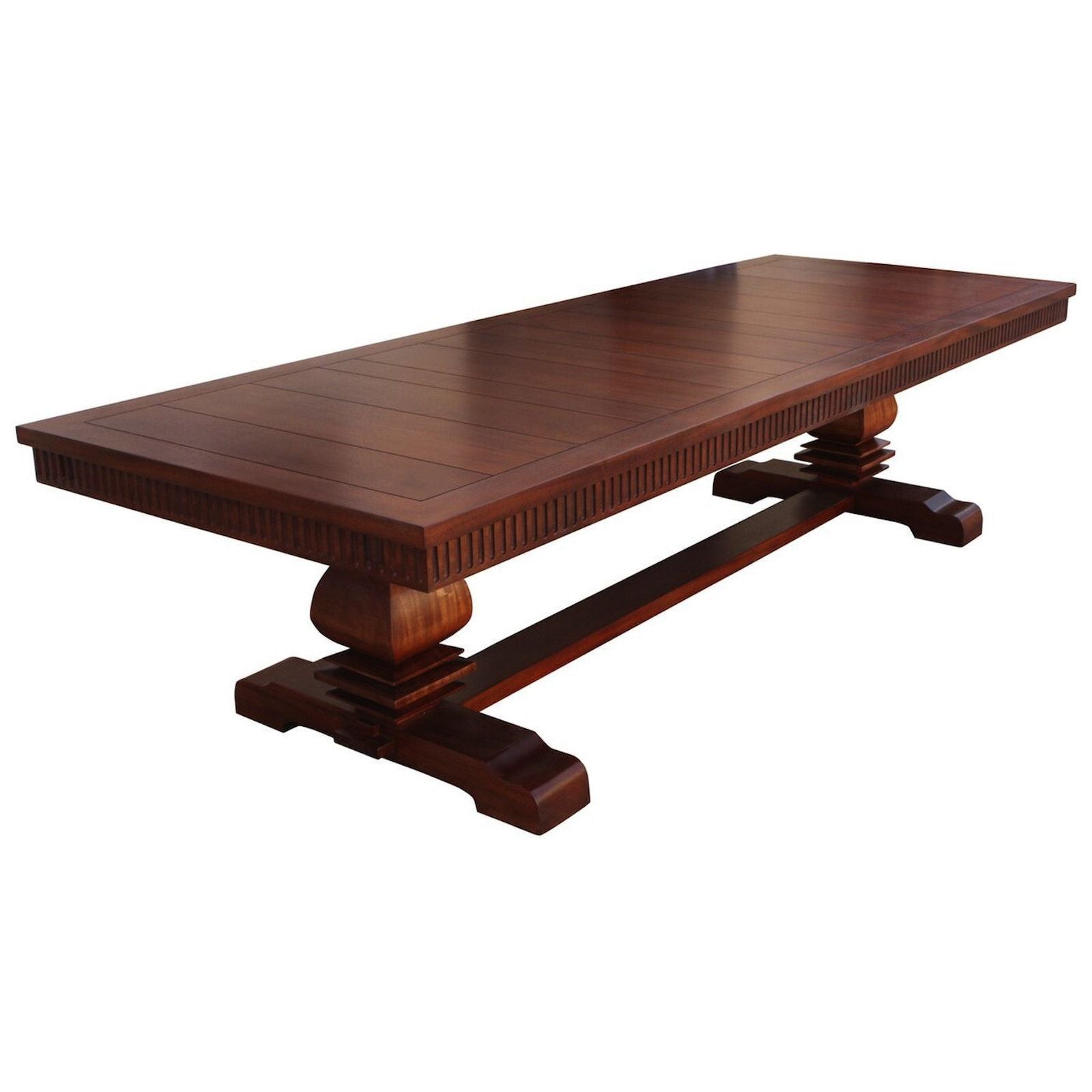 Mahogany trestle table discount