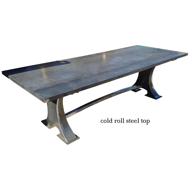 cold roll steel top dining table 