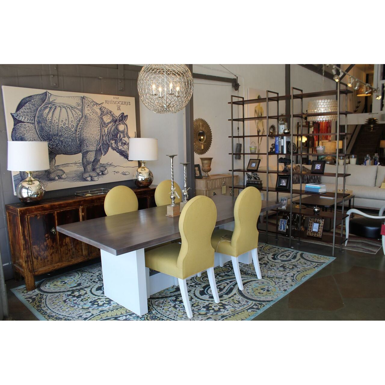 Mid century modern white dining 2025 table