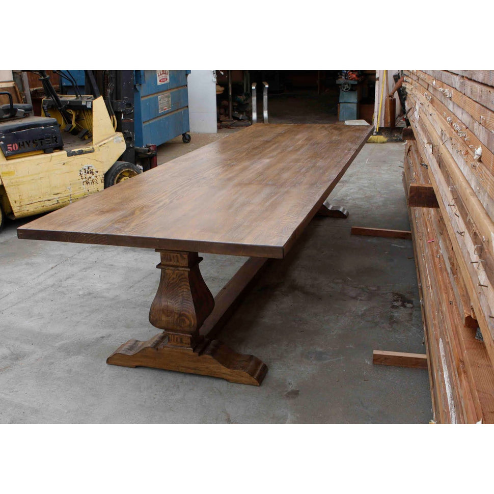 Custom Dining Tables Handmade from Traditional Trestle Tables, Leaf Extensions, Custom Carved ...