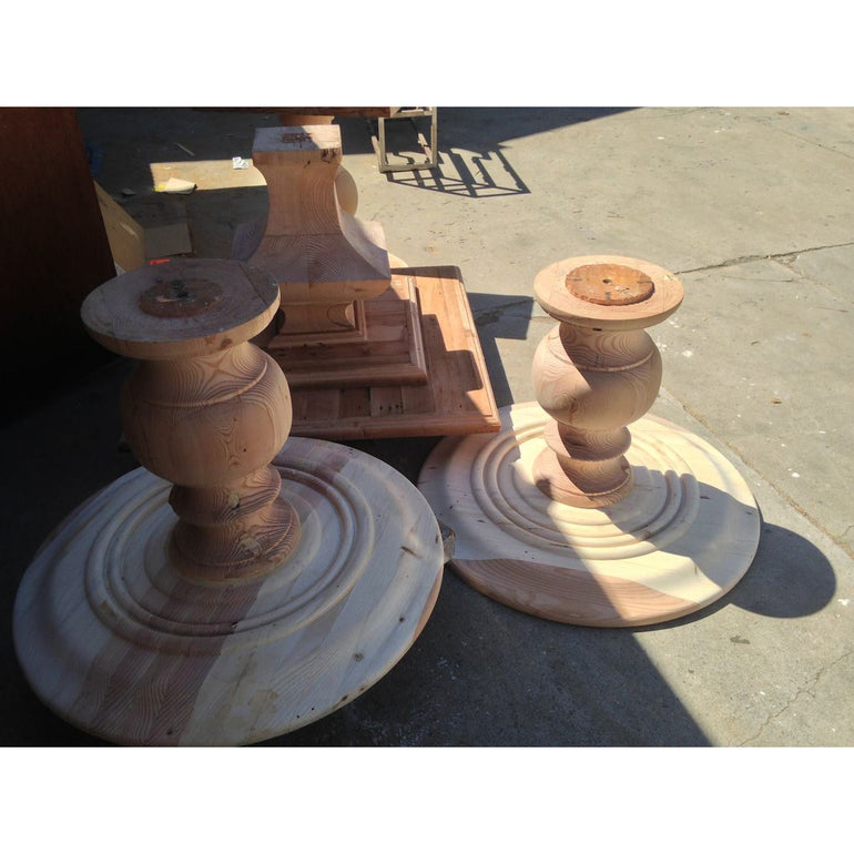 Lots of Solid Turned Pedestal Bases