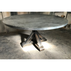 Hank X base Zinc Dining Table – Mortise & Tenon