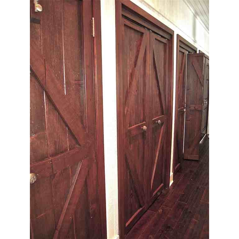 reclaimed wood bi-fold closet doors