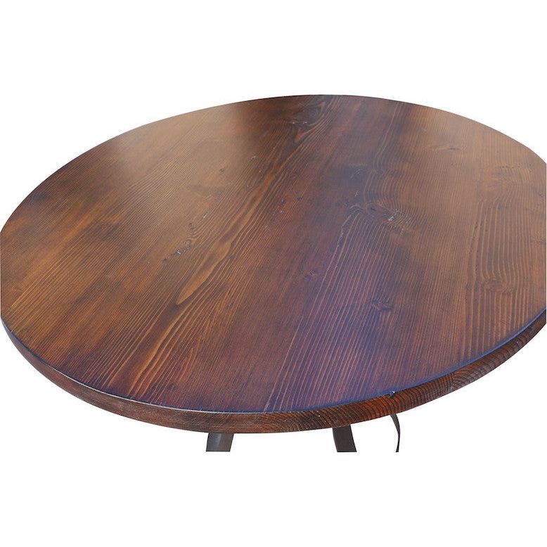 Detroit Dining Table in Reclaimed Wood and Metal Mortise & Tenon