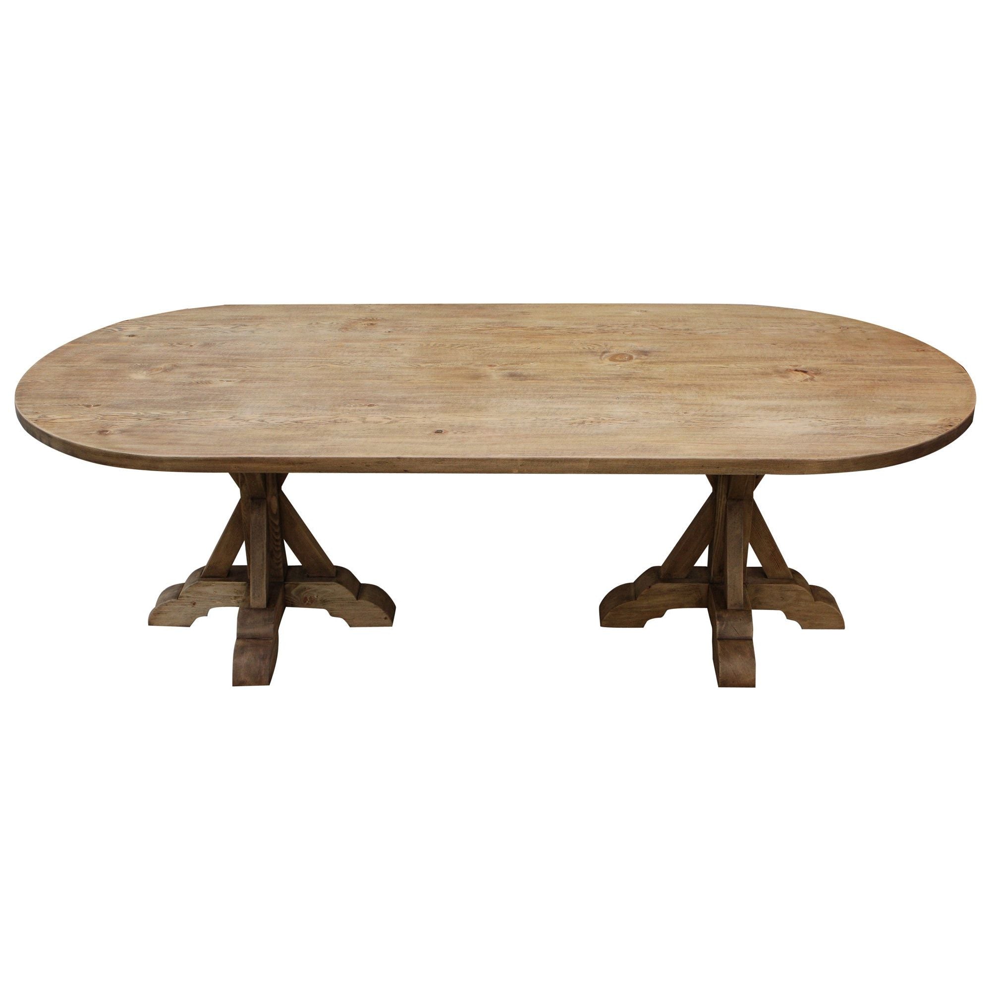 Reclaimed Wood Double Pedestal Dining Table