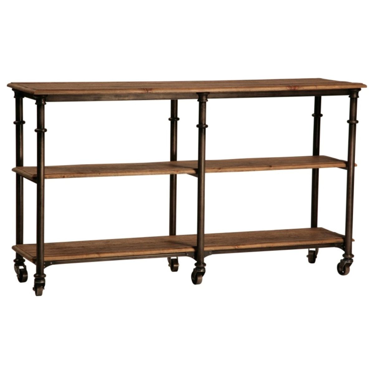 Boston Industrial Metal and Wood Console – Mortise & Tenon