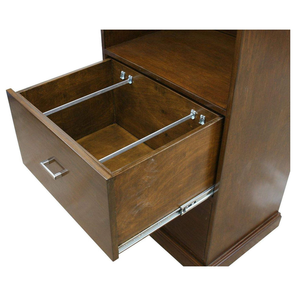 Classic Library Bookcase With File Drawers Mortise & Tenon