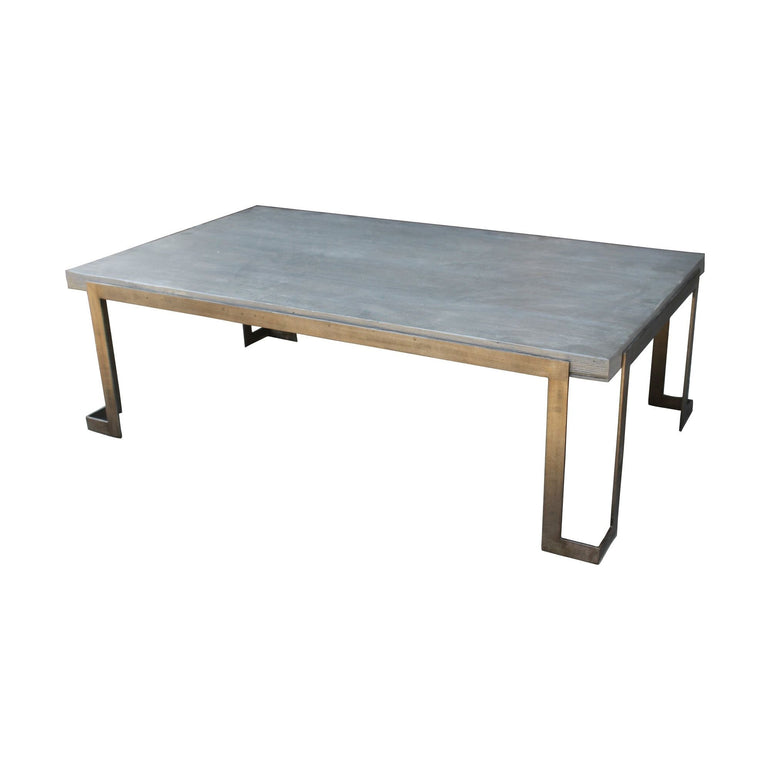 Modern Metal and Wood Coffee Table