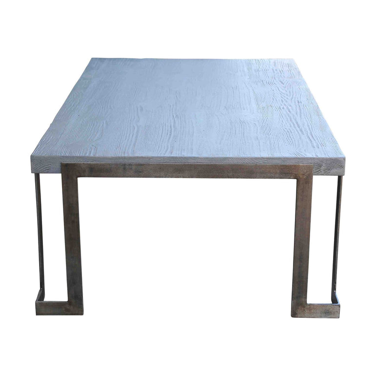 Modern Metal and Wood Coffee Table