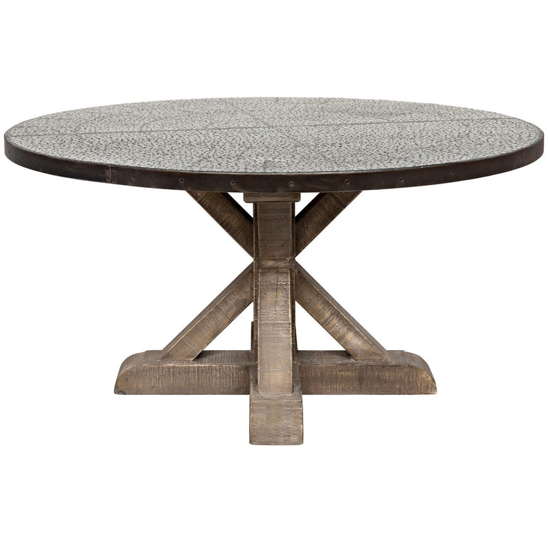 custom-made round zinc dining tables mortisetenon los angeles 