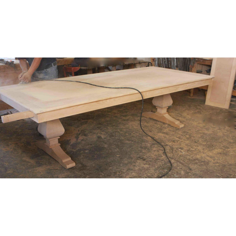 Sanding and finishing a table takes as long as building