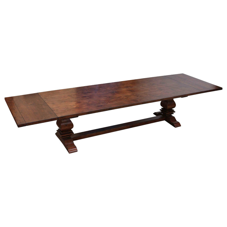 custom reclaimed wood table  18" leaf extension