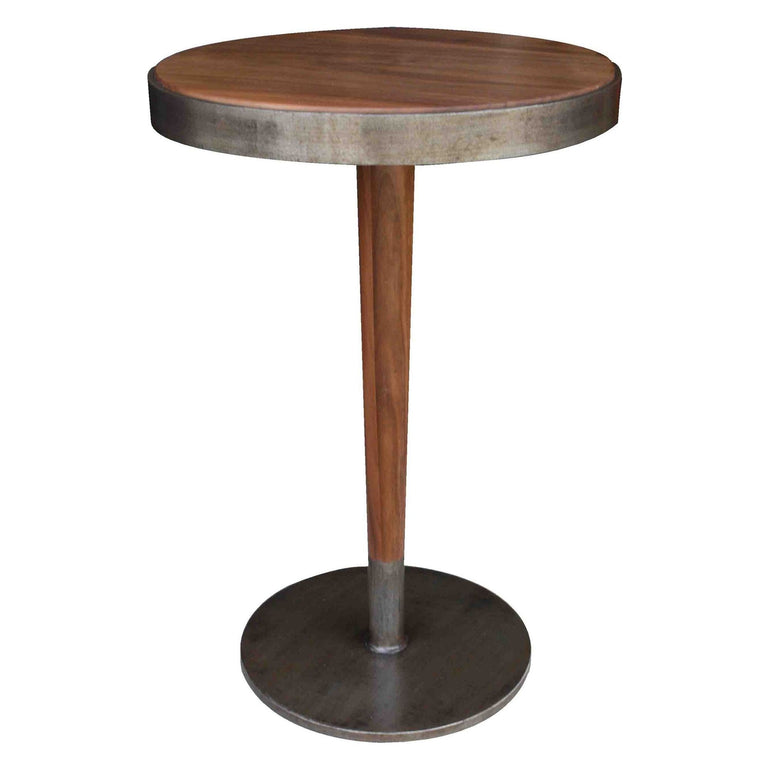 White Oak Industrial Side Table