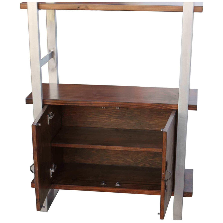 Hoyt Metal and Wood Bookcase 