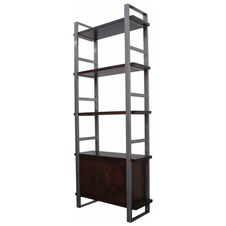 Hoyt Metal and Wood Bookcase 
