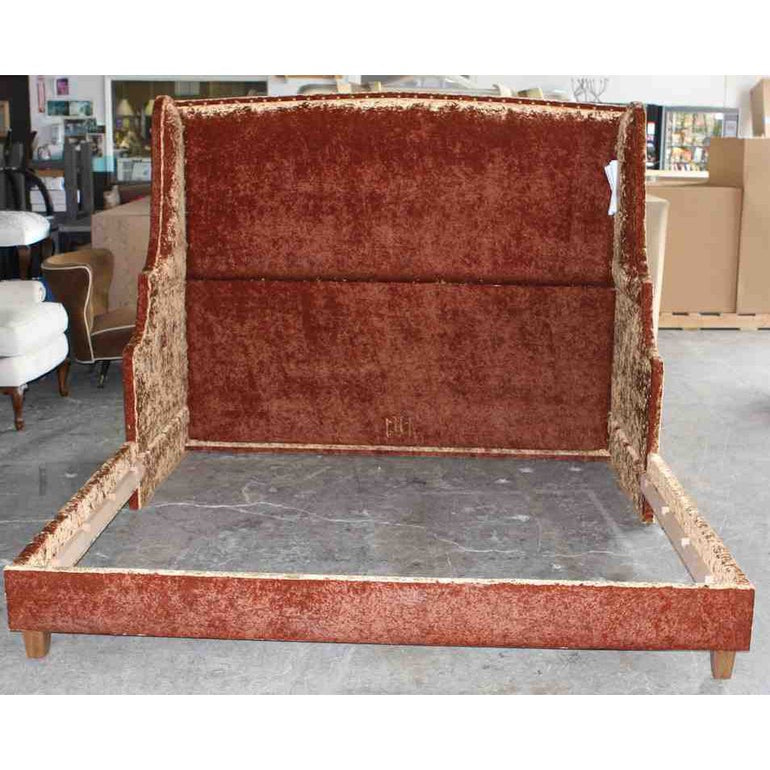 custom eastern king upholsted bed made in Los Angeles