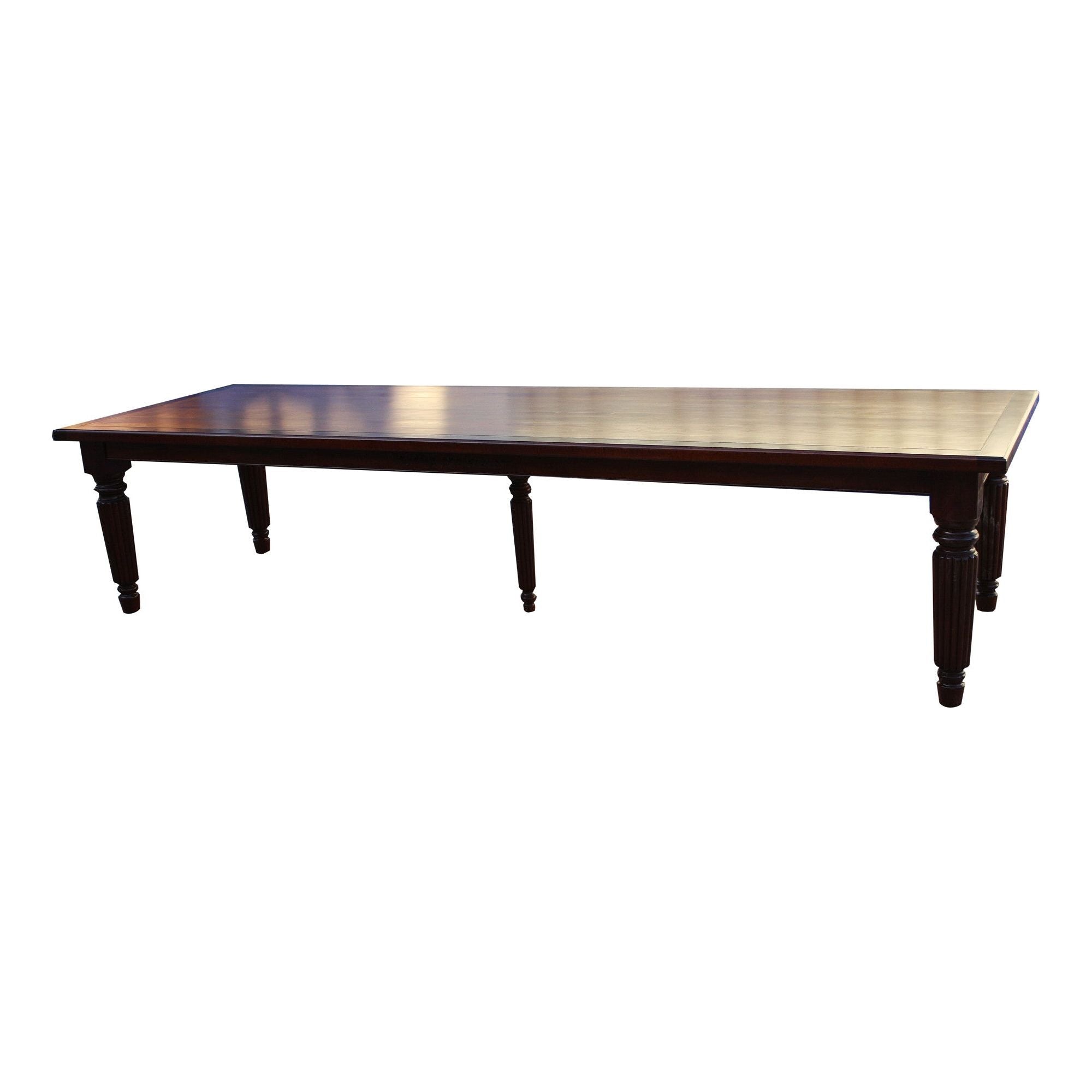 Custom  11 feet long Fluted Leg Dining table