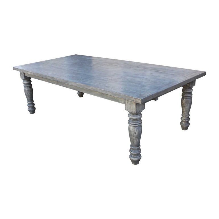 Sienna Reclaimed Wood Turned Leg Dining Table with Extension