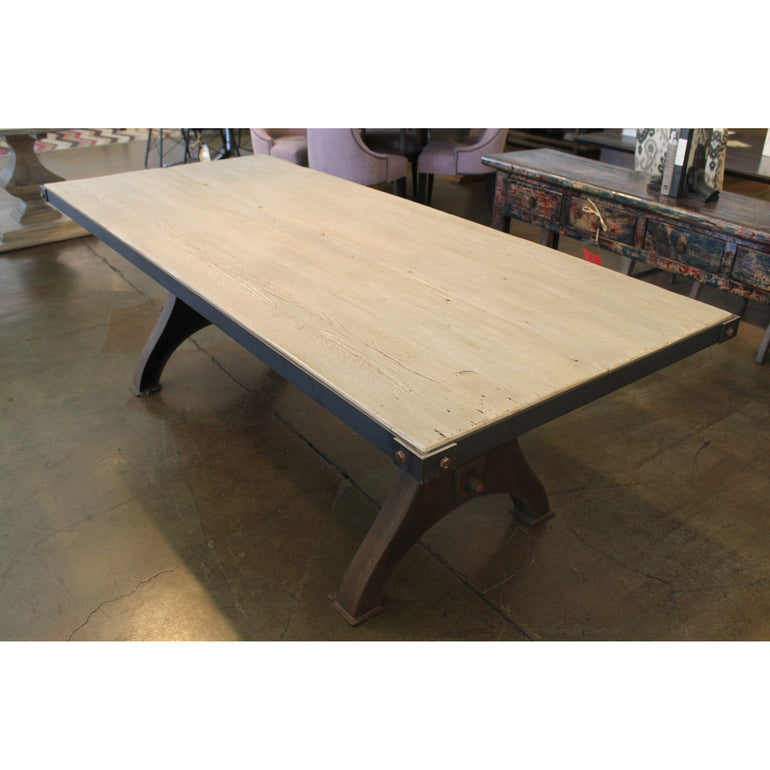 custom fabricated industrial dining table