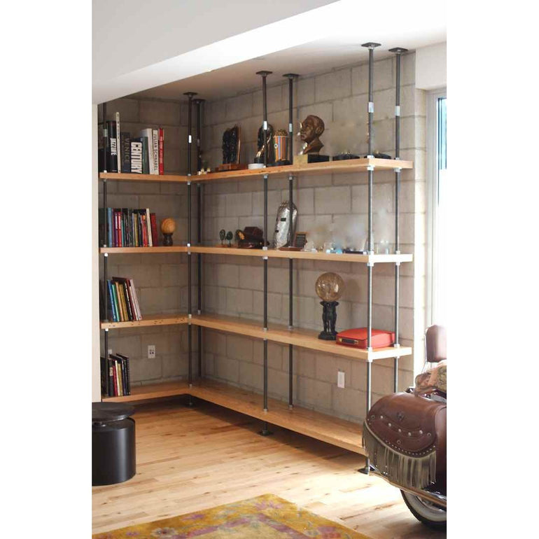Industrial Built-in Bookcases