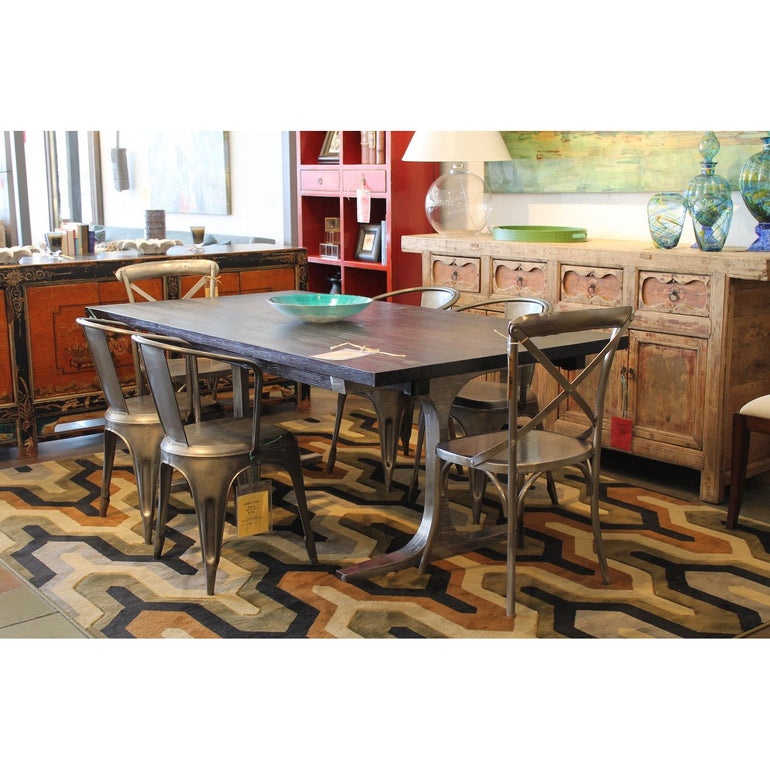 custom modern chrome plated dining tables