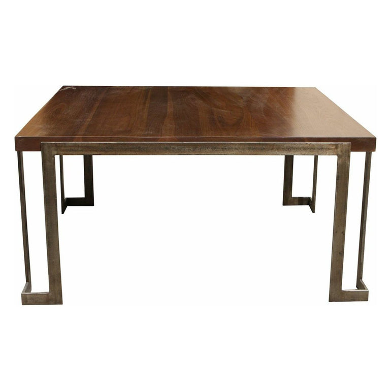 Modern Metal and Wood Coffee Table