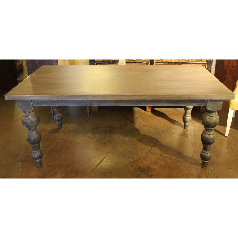 weathered painted finished dining table  