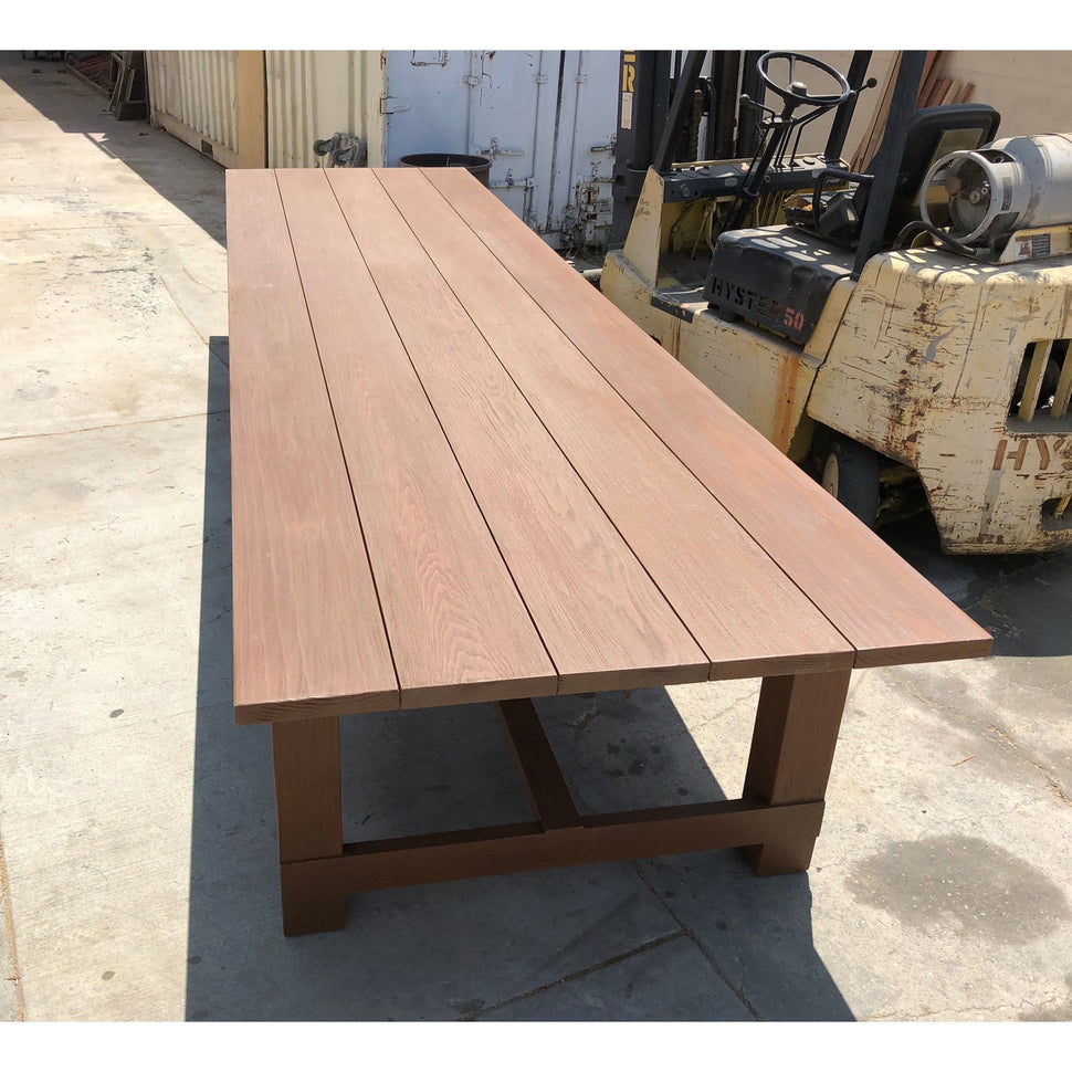 Redwood Outdoor Dining Table Mortise & Tenon