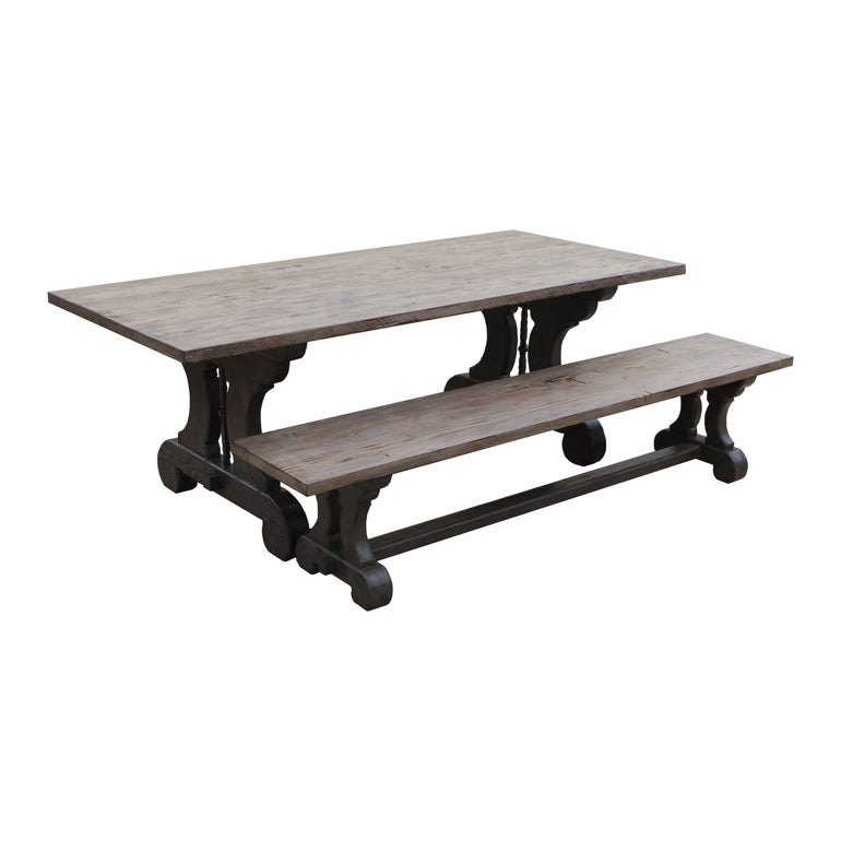 White Regency Style Dining Table Made From Reclaimed Wood White Regency Style Dining Table Made From Reclaimed Wood